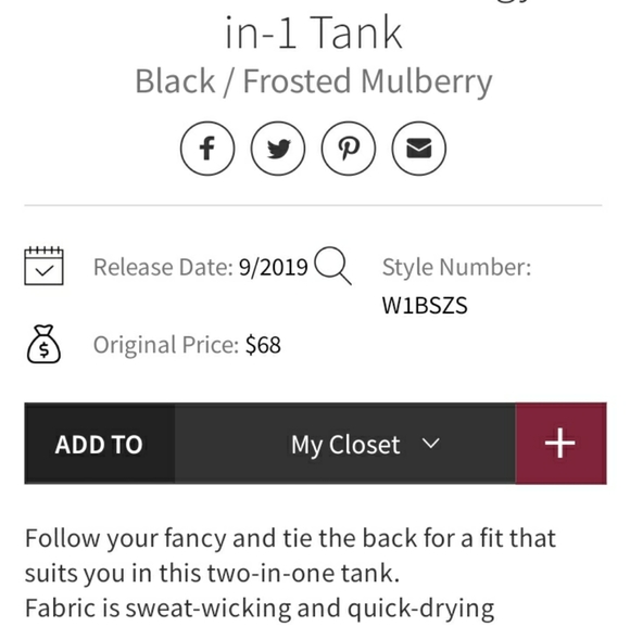 Lululemon Tied in Energy 2-in-1 Tank - Picture 5 of 10